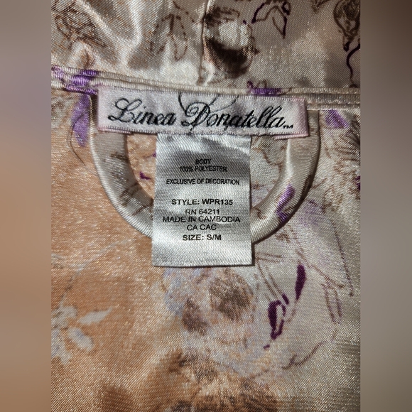 Linea Donatella Sleepwear (Robe) Size S/M - Picture 9 of 9